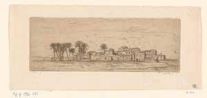 View of Côm Al-Akhdar by Philip Zilcken (signed by artist)