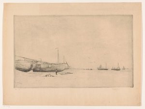 Beach of Scheveningen by Philip Zilcken (signed by artist)