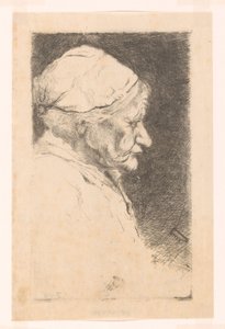 Portrait of an Old Woman, in Profile by Philip Zilcken