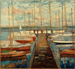 Boat Dock with Sailboats by Philipp Franck