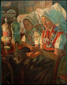 Spreewald Women Spinning by Philipp Franck