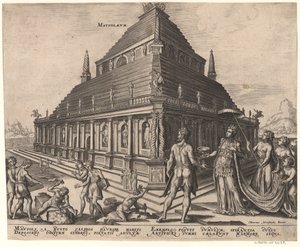 The Mausoleum at Halicarnassus from the Series The Eighth Wonders of the World After Maarten van Heemskerck, 1572