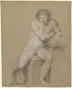 Study of a Seated Male Nude by Philipp Otto Runge
