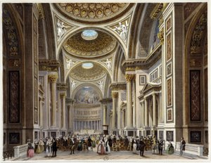 Interior of the church of the Madeleine - in "Promenade dans Paris et ses environs", drawings by Jacottet and Benoist, ed. Gihaut Frères by Philippe Benoist