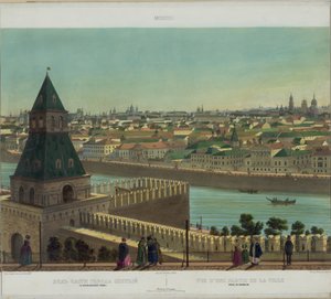 View of Zamoskvorechye from the Kremlin Wall from a panoramic view of Moscow in 10 parts by Philippe Benoist