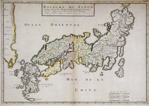 Geographic map of Japan made by Father Philippe Briet by Philippe Briet