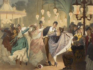 Musée des Moeurs en Actions: La Valse à Mabille, Engraved by Gustave Barry