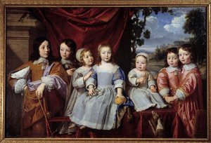 The children of Henri Louis Habert de Montmort. Painting by Philippe de Champaigne (1649) Reims, Museum of Fine Arts