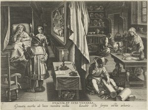 Medicine Against Syphilis by Philips Galle (attributed to workshop of)