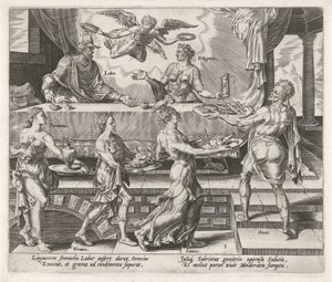Labor and Diligence Rewarded with a Virtuous Life (Rewards for Labor and Diligence) by Philips Galle