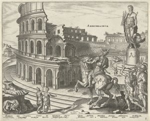 Colosseum in Rome (series: The Eight Wonders of the World) by Philips Galle