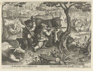 Deer Hunt with Camouflage by Philips Galle