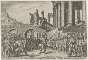 The People of Israel Divided Between Tibni and Omri (The Days of Calamity of the Jewish People) by Philips Galle