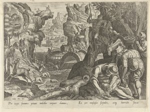 Chamois Hunt by Philips Galle