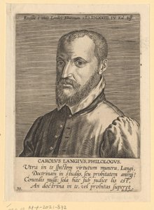 Portrait of Charles de Langhe by Philips Galle