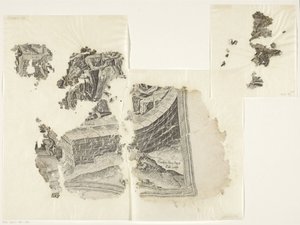 Lower Right Corner of a Print of the Scene of Cebes