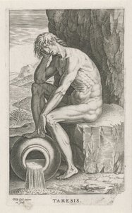 River God Tamesis, Tamesis (title on object), River and Sea Gods (series title), Semideorum Marinorum amnicorumque sigillariae imagines perelegantes (series title)