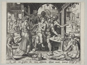 The Prodigal Son Squandering His Inheritance on Harlots