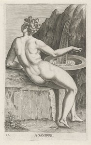 Water Nymph Aganippe (title on object) Stream and Water Nymphs (series title) Nympharum oceanitidum, ephydridum potamidum naiadum (series title)