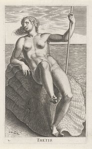 Water Nymph Thetis (Thetis) (River and Water Nymphs) by Philips Galle