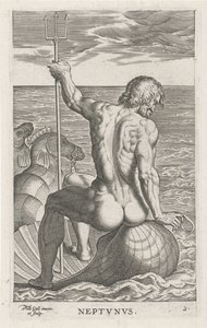 Sea God Neptune (River and Sea Gods series) by Philips Galle