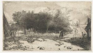 Landscape with a White Fence