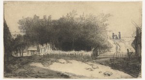 Landscape with a White Fence