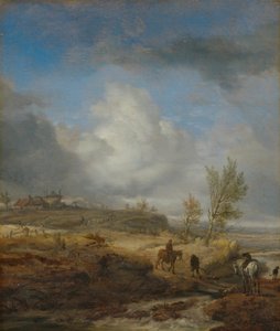 Cloudy Dune Landscape by Philips Wouwerman