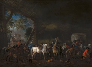 The Arrival at the Stable by Philips Wouwerman