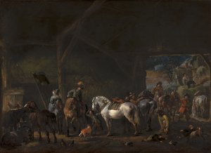 The Departure from the Stable by Philips Wouwerman