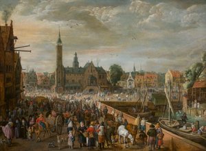 View of the Grote Markt in Lier by Philips de Momper the Elder