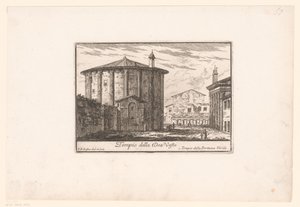 View of the Temple of Vesta (series: Views of Ancient and Modern Rome) by Philothée Francois Duflos