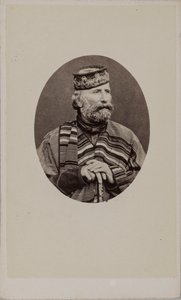 Portrait of Giuseppe Garibaldi by Photo studio Alessandro Pavia.