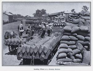 Loading Wheat at a Country Station by Photographer Australian