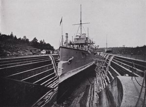 HMS Flora in Dock, Esquimalt, British Columbia by Photographer Canadian