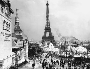 View of the Trocadero Gardens and the Eiffel Tower, Paris World Fair