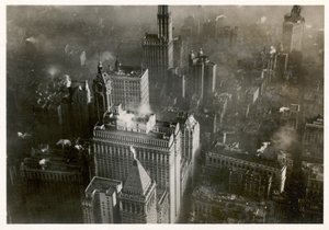 Aerial photo of downtown Manhattan, taken from the LZ 127 Graf Zeppelin, New York 1928