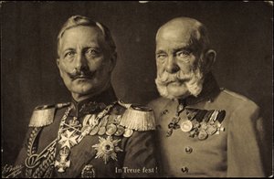 Kaiser Wilhelm II of Prussia with Emperor Franz Josef I of Austria, Loyalty by Photographer German