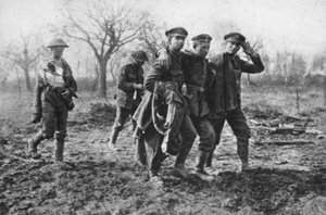 Camaraderie: English Prisoners with a Wounded German on the Way to Casualty Collection Point