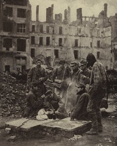 German prisoners of war released from captivity in the Soviet Union amid the ruins of Berlin by Photographer German