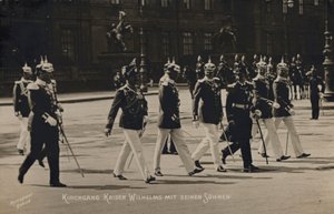 Kaiser Wilhelm II and His Sons by Photographer German
