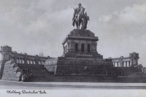 Monument to Kaiser Wilhelm I, Deutsches Eck, Koblenz, Germany by Photographer German