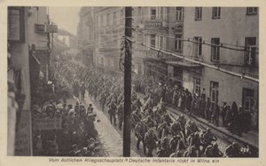 Occupation of Vilnius, Lithuania, by German troops during World War I by Photographer German