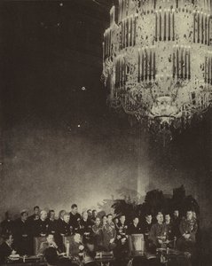 Signing of the Tripartite Pact Forming the Axis of Japan, Nazi Germany and Fascist Italy in the Reich Chancellery, Berlin, World War II, 27 September 1940 by Photographer German
