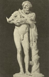 Silenus with the Child Dionysus, Ancient Roman Sculpture in the Collection of the Glyptothek, Munich, Germany by Photographer German