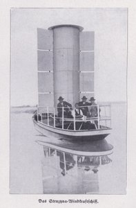 Struzyna, wind-powered boat using a Flettner rotor by Photographer German