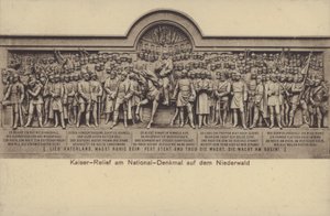 The Kaiser, relief on the Nationaldenkmal, monument commemorating the unification of Germany, Rudesheim am Rhein, Hesse by Photographer German