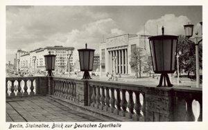 View of the Deutschen Sporthalle, Stalinallee, East Berlin, c1950s by Photographer German