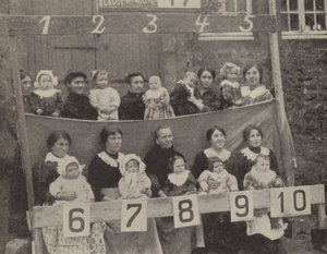 Women and Children of Occupied Northern France Posing for a German Photograph by Photographer German