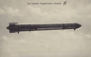 Zeppelin LZ III in flight by Photographer German